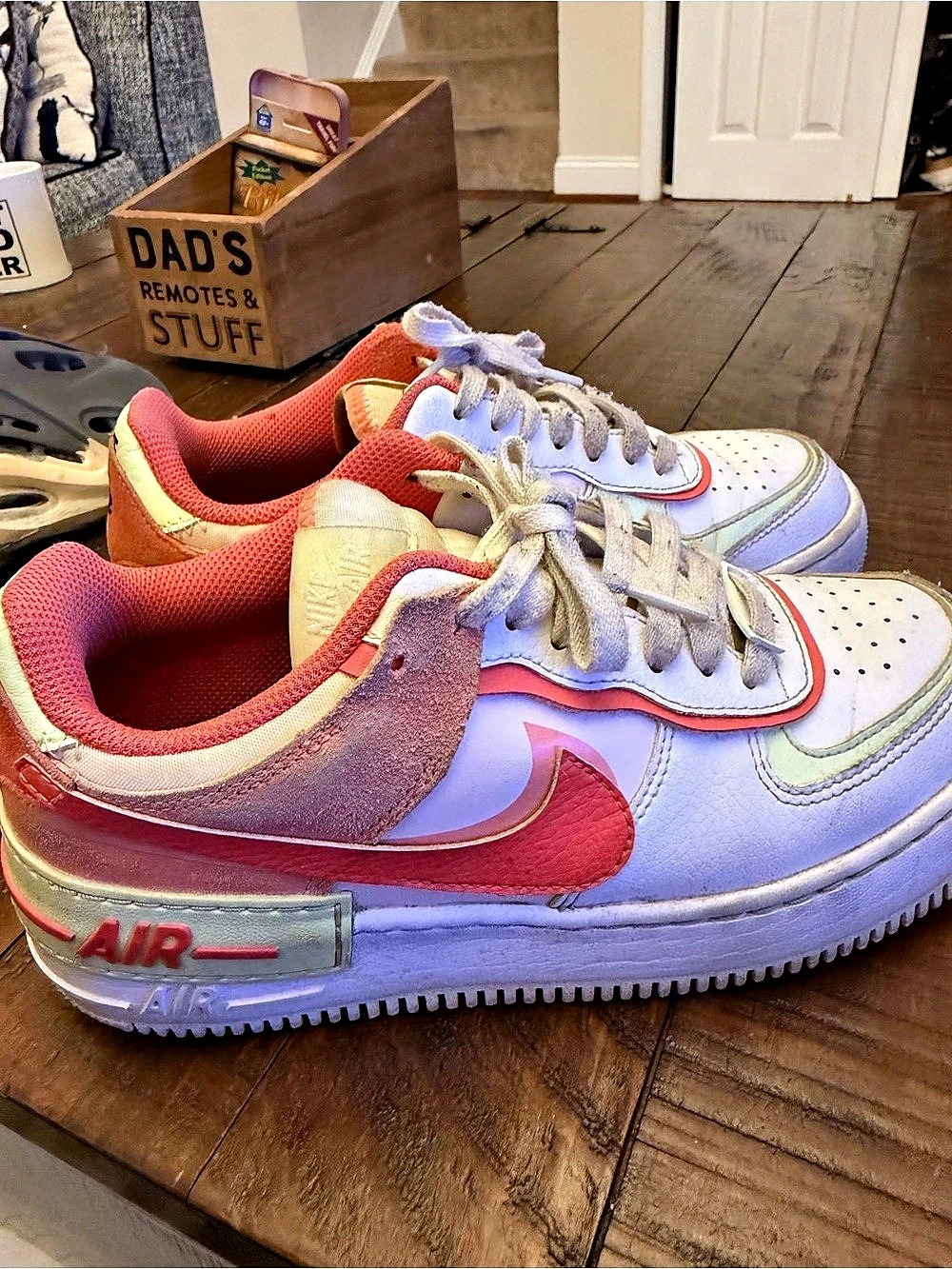 Nike Air Force 1 Shadow 'Orange Pearl' Sneakers White & Pink